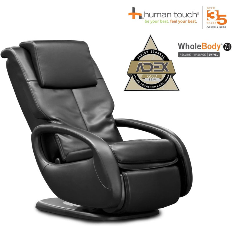WholeBody 7.1 Massage Chair, Black Faux Leather