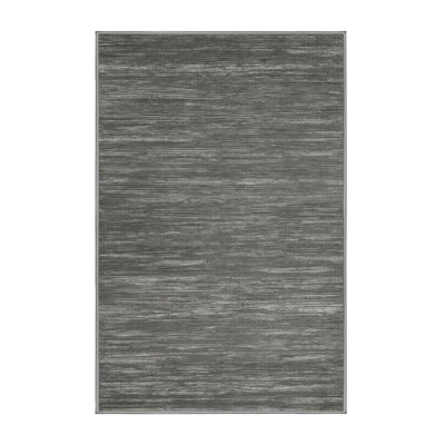 Tapis gris uni lavable à la machine