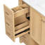 Meuble-lavabo 36 po avec comptoir d'évier, meuble-lavabo avec deux portes et deux tiroirs, bois massif, tablette ouverte, planches en MDF, deux ensembles, naturel