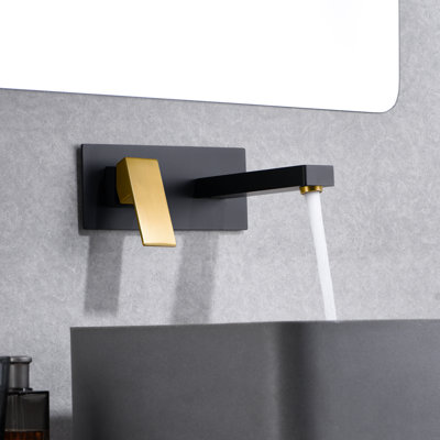Bathroom Vanity faucet, Vanities Faucets Wall Sink Faucet Single Hole with Left-Handed