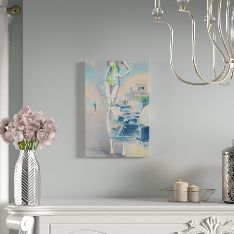Impression sur toile, "Bord de mer sexy" par Parvez Taj, H 24 po x l 16 po