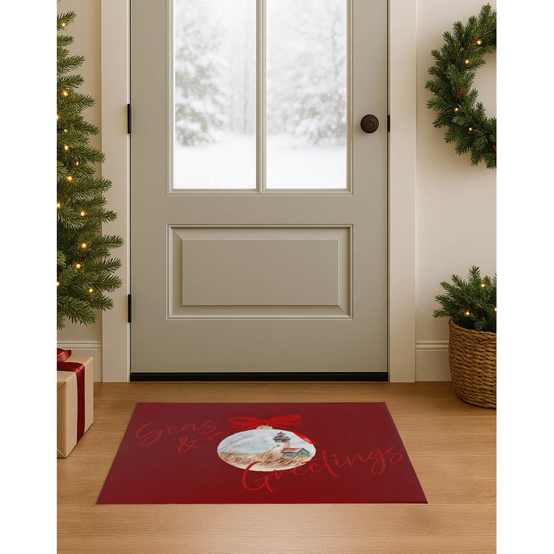 Tapis de porte d'intérieur Seas & Greeting, Rouge, L 60 po x L 84 po