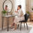 Upholstered Dining Chairs Faux Leather Side Chair With Metal Frame-2123006436