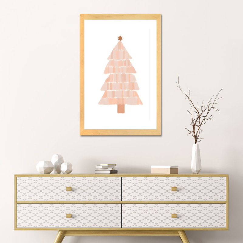 "Arbre de Noël" par Orara studio, reproduction d’art, Blanc, H 24 po x l 16 po x P 1 po, Papier bois naturel