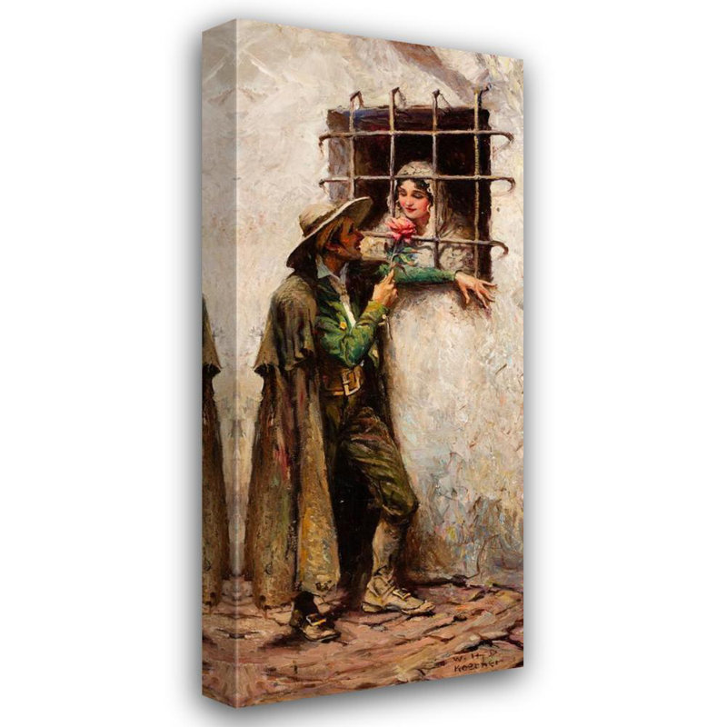 «At the Window» par William Henry Dethlef Koerner - Art mural sur toile tendue avec châssis, H 40 po x l 28 po