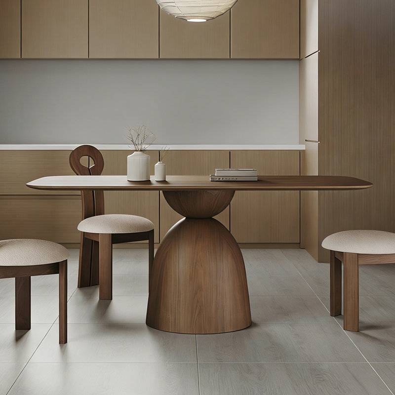 Table de salle à manger de style rétro, H 29,53 po x L 62,99 po x l 31,5 po