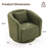 Boucle Polyester Upholstered Swivel Armchair-1201399734