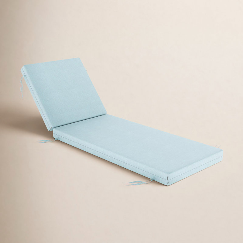 Lani Sunbrella® Outdoor Chaise Lounge Cushion, 24" W x 73" D, Sunbrella Bliss Dew