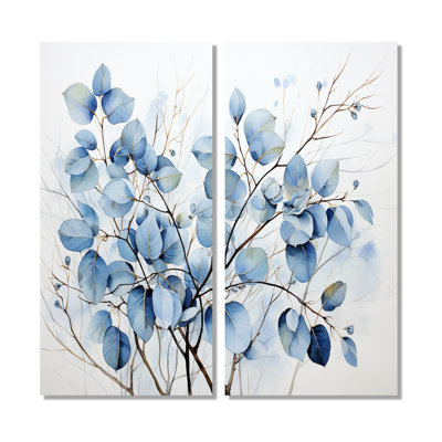 Wellingborough - Blue Traditional Art Prints On Canvas