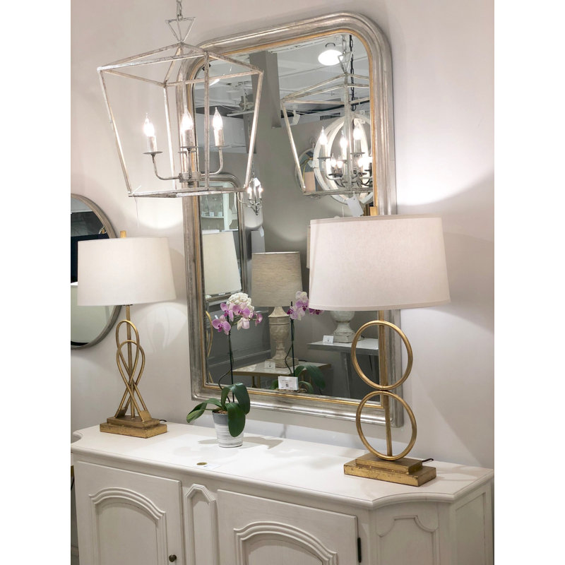 Olympus Table Lamp, Silver Leaf
