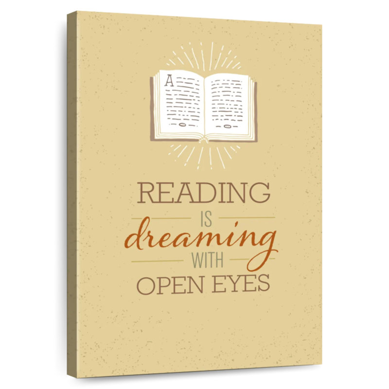 Tergel Reading Dreaming Quote, 30" H x 20" W