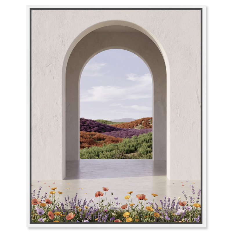 Window To Paradise Print by Oliver Gal, White Floater Frame, 17"H x 21"W