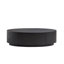 Table basse ovale noire matte, panneau central en MDF de 47,24 po avec tiroir pour salon-965726829