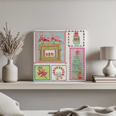 «Christmas Patchwork II» par Melissa Wang, reproduction d'art sur toile