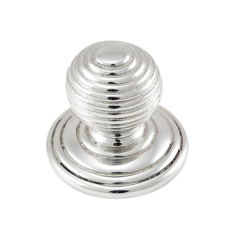 Sanzio Round Knob, 1" H x 1" W x 1.25" D, Polished Nickel