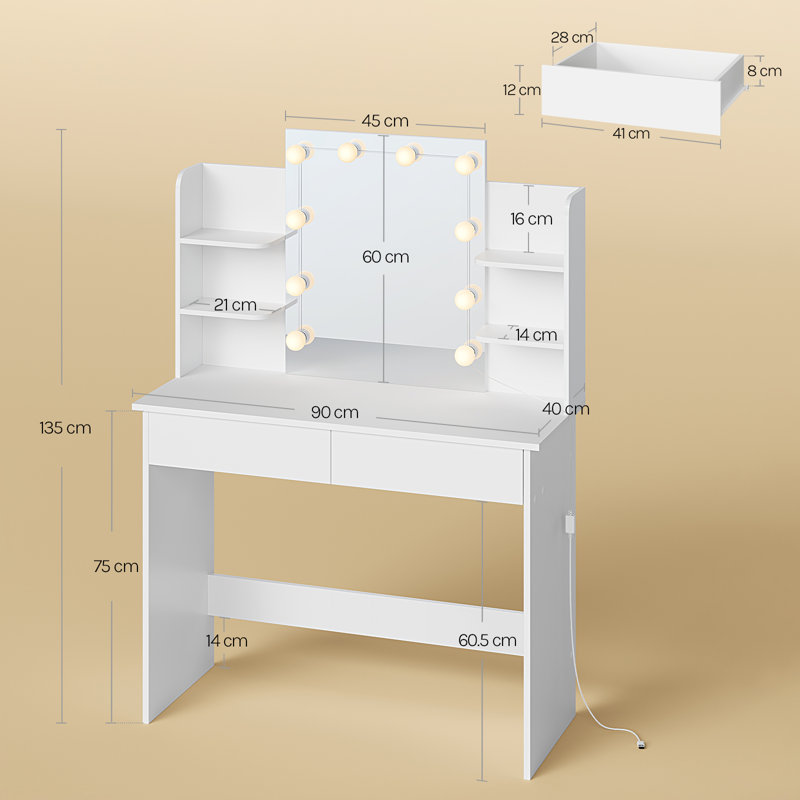 Belua Dressing Table with Mirror