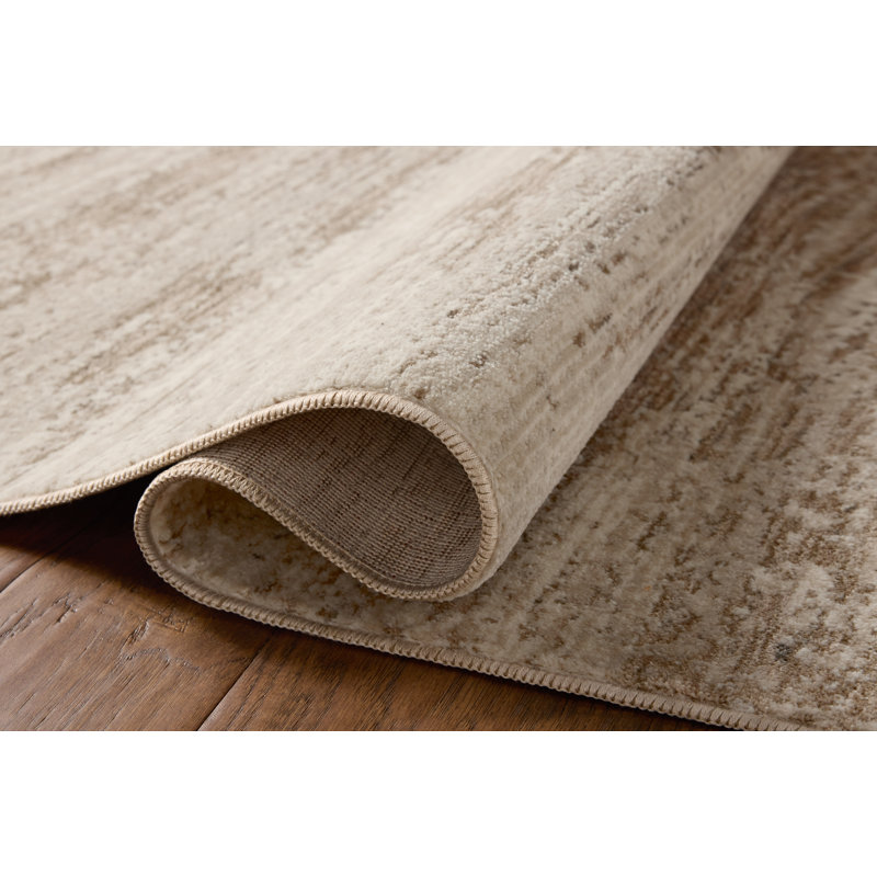 Tapis ivoire / galet Loloi Nellie, Rectangle 6 pi 3 po x 9 pi 6 po