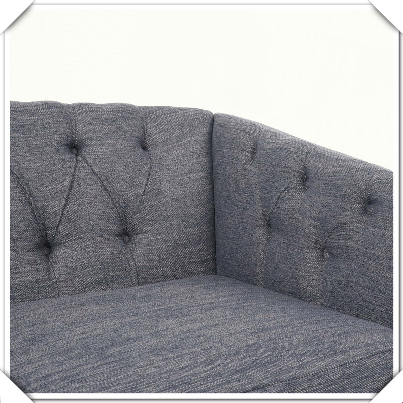 Causeuse élégante et compacte pour les espaces polyvalents, Gris anthracite
