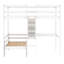 Lit mezzanine convertible avec bureau en L