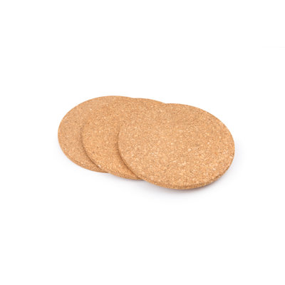 Cork Round 3 Piece Trivet Set