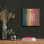 Latitude Rain® «Love Rainbow Retro» par Ann Kelle Designs, art mural en métal-1614483742