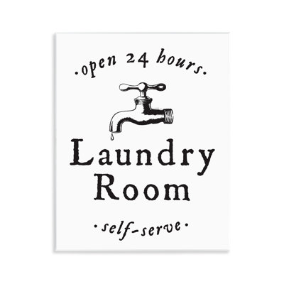 Self Serve Laundry Wall Plaque Art by Lettered and Lined