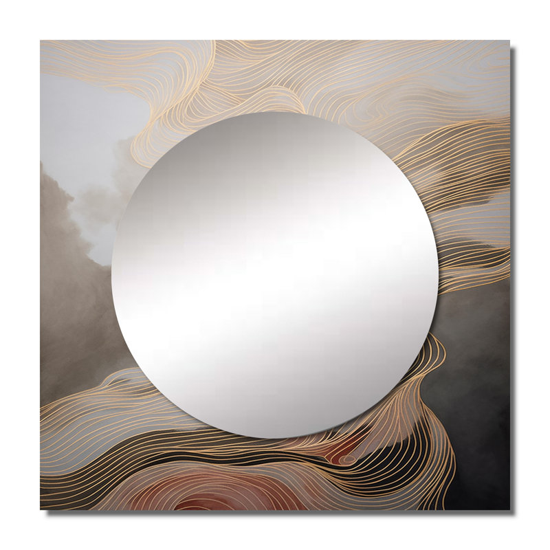 Ansleigh - Miroir carré pour art mural, 36 po x 36 po