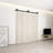Jubest Matte Black Steel Bi-folding Double Barn Door Hardware Kit (Doors Not Included)