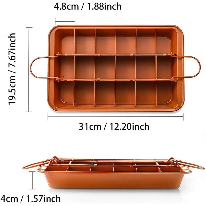 Ensemble de plats de cuisson antiadhésifs en acier inoxydable 1 pièce NIERBO