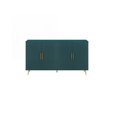 Wood Console Table with  Storage Cabinet, Adjustable Shelves