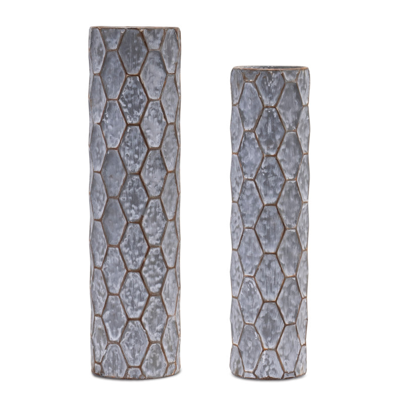 Honeycomb Metal Candle Holder (Set of 2)