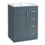 Meuble-lavabo 24 po avec lavabo intégré en céramique, meuble-lavabo simple avec 1 porte et 3 tiroirs pour salle de bain petite et moyenne-2019775581