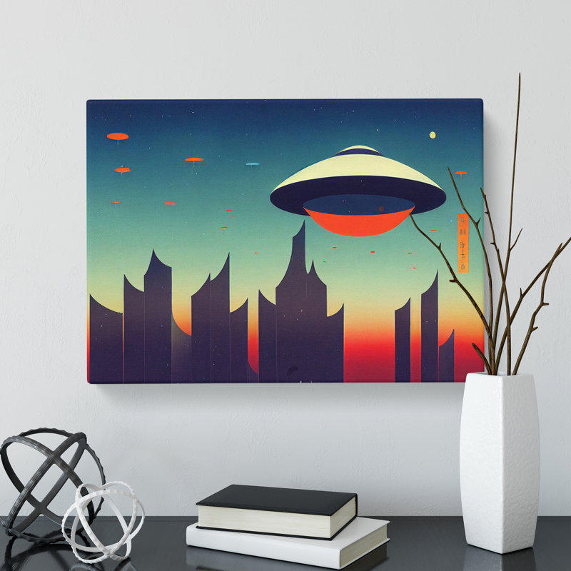 UFO Art Vol.2 - Wrapped Canvas Print, 50cm H x 76cm W x 3cm D