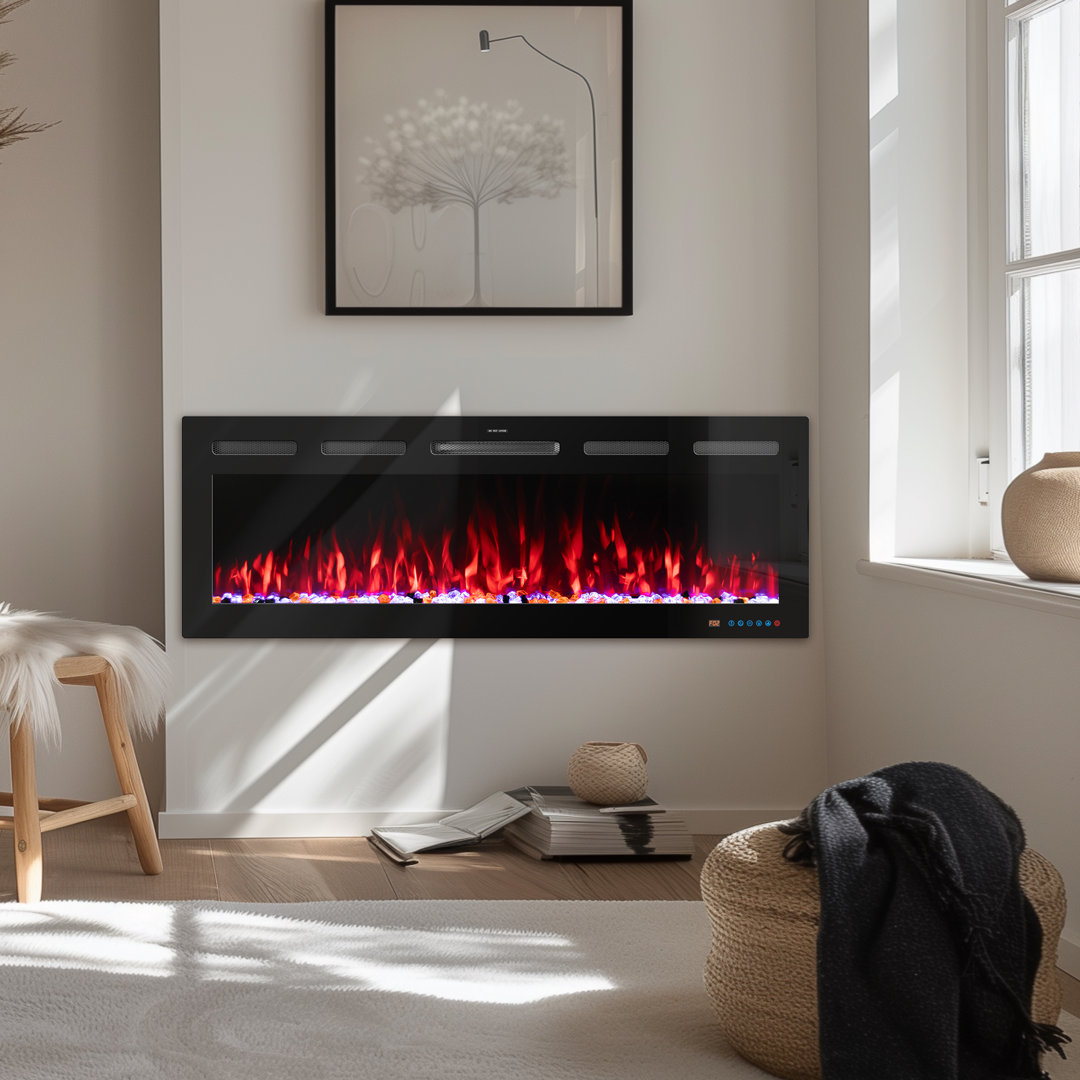 Casella Recessed Wall Mounted Electric Fireplace Symple Stuff 