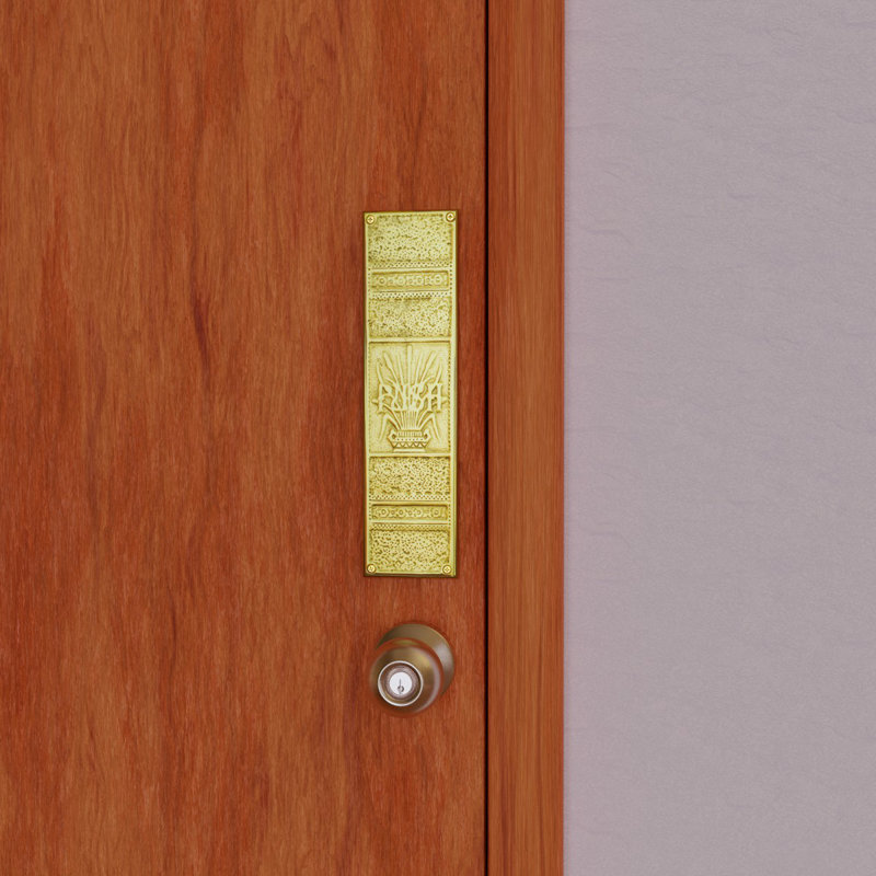Plaque de poussée de porte baroque