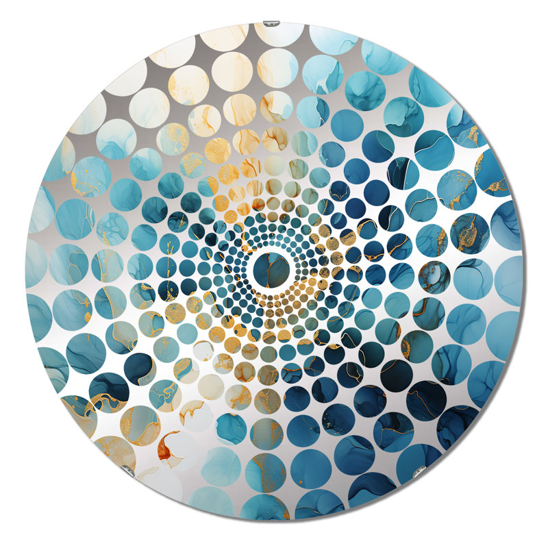 Laurinda - Miroir décoratif à cercles concentriques, 23,6 po x 23,6 po