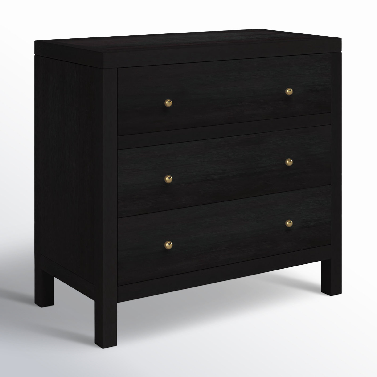 Celine 34" 3-Drawer Nightstand, Antique Coffee