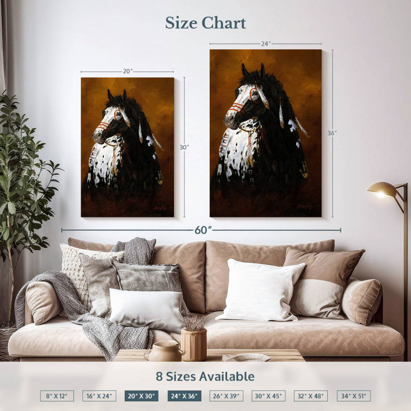 Brampt Sioux War Pony, 36" H x 24" W