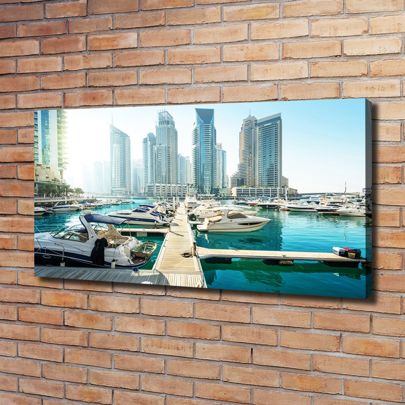 Marina In Dubai - Wrapped Canvas Print