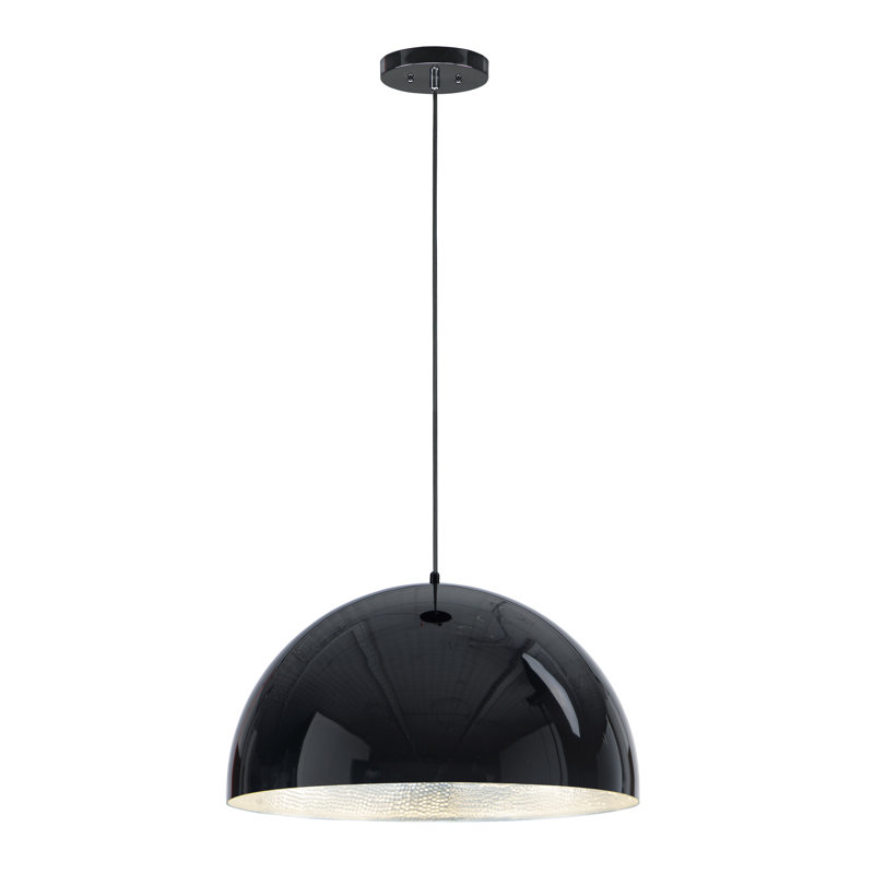 Pizano 1 - Light LED Unique/Statement Pendant, Black, 13" H x 24" W x 24" D