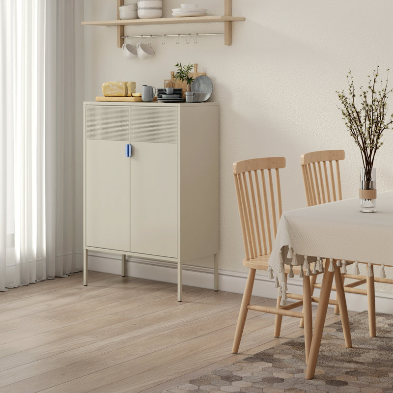 Wilkesbarre Metal Sideboard, Gray