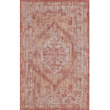 Outdoor Nile Area Rug Rust Color