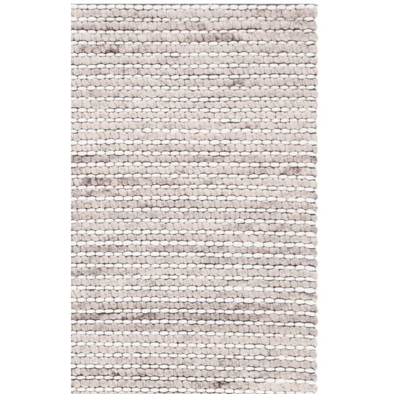 Wynne Hand Woven Wool Striped Rug, Square 6'