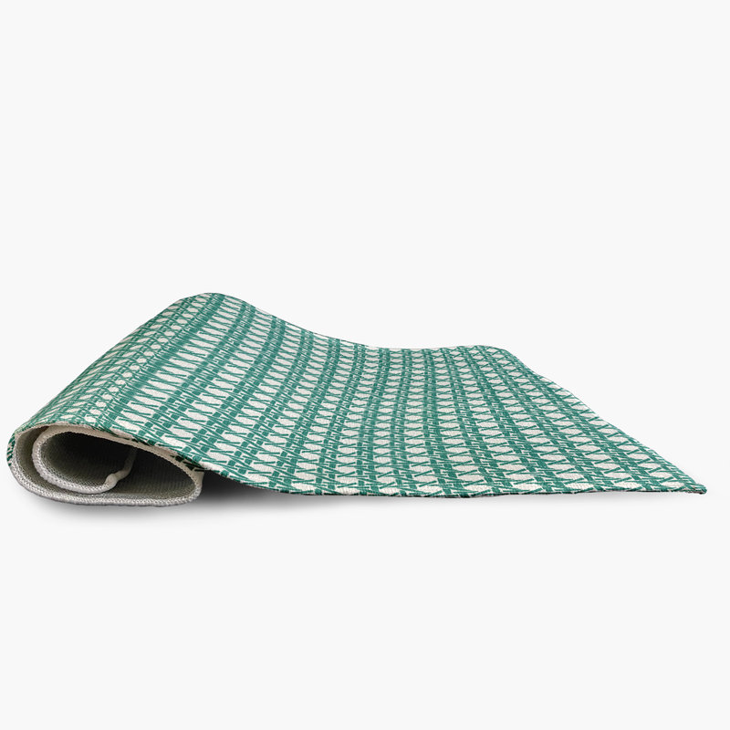 Chenille Geometric Indoor / Outdoor Rug, Rectangle 2' x 3'