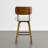 Upholstered Swivel Counter Stool with Walnut Bentwood Frame-1909538829-1910105412