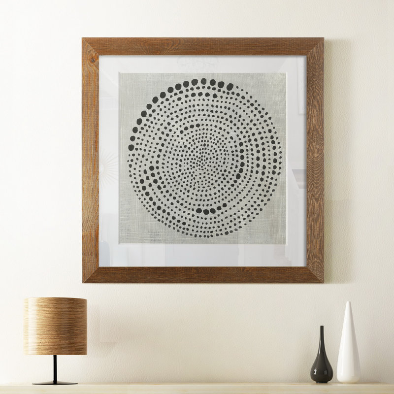 " Mythos II " Painting Print, 17" H x 17" W x 1.5" D, Maple Framed