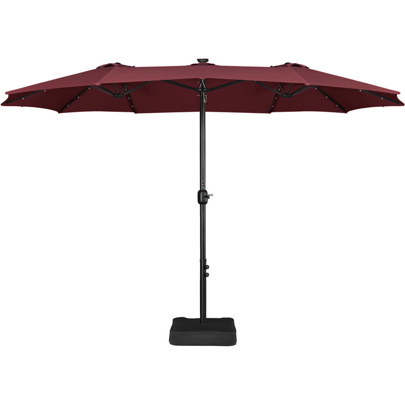  Parasol de marché rectangulaire éclairé de 13 pi avec 36 lumières Harworth, Harworth, Bourgogne