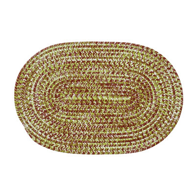 Tapis intérieur / extérieur en polypropylène tissé à la main brun / rouge Barde