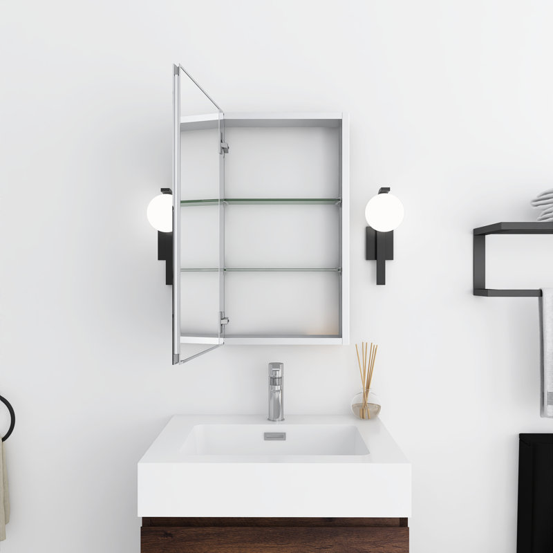Armoire à pharmacie avec miroir Kilby, H 26 po x l 15 po x P 5 po