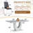  63'' Wooden Dining Table Set, Rectangle Gray Dining Table Set for 4/6 with Leather Chairs-755028154-755028155